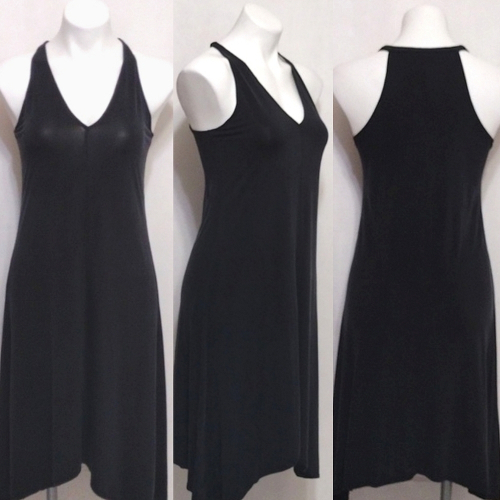 Dolan Left Coast Sleeveless V-Neck Stretch Jersey Dress XS Casual Travel Chic